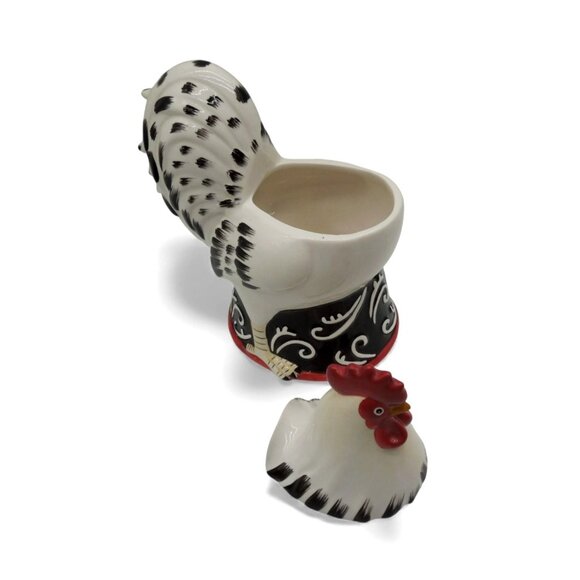 TOSCANA Adamo Ceramic Rooster Cookie Jar Italy Rustic Farmhouse 10" - As Is - Picture 13 of 15